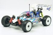 A look at a rc car kept with a white background
