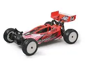 A red and black remote controlled car