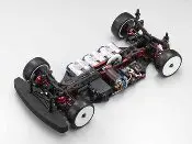 A model car with many different parts on it.