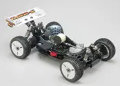 A close up of the front end of an rc car