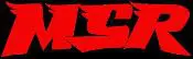 A red and black logo with the word " rage ".