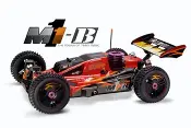A remote controlled car with the words " mi-b " written on it.