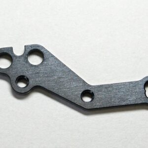 Metal component with five circular holes.
