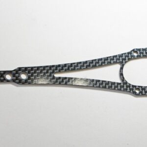 Carbon fiber component with multiple holes.
