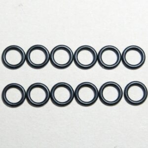 Two rows of black rubber O-rings.